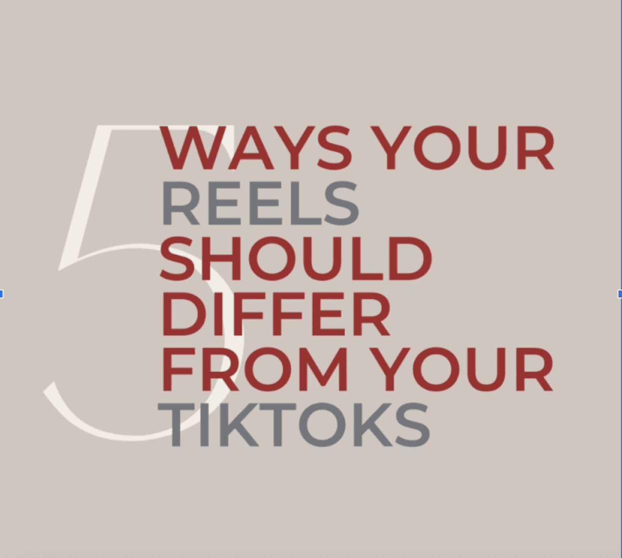 Five ways your Instagram reels should differ from your TikToks
