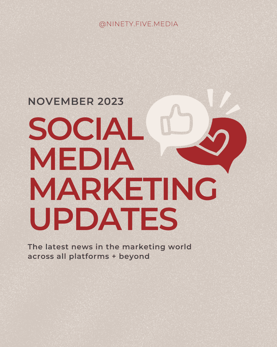 Graphic that says "Social Media Marketing Updates"